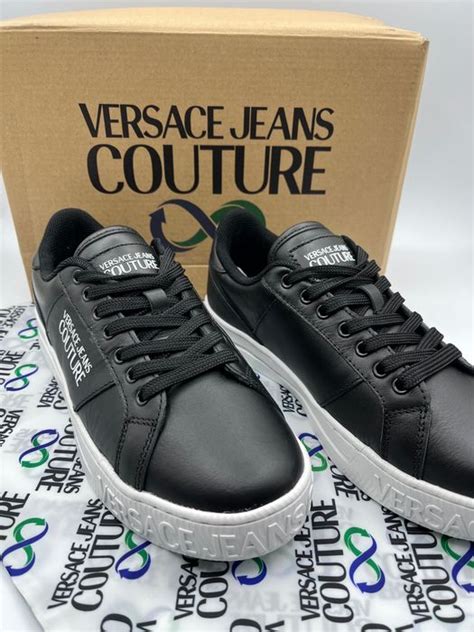 versace collection schnürschuhe mit logopin|versace sneakers.